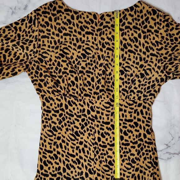 Nasty Gal Black and Tan Animal Print Dress - Picture 4 of 6